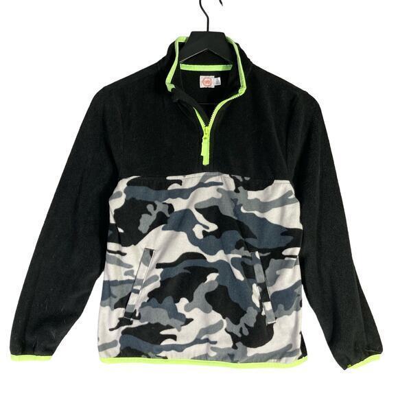 Wonder Nation Boys'‎ Camo Fleece 1/4 Zip Pullover Jacket Size 10-12 - Picture 3 of 9
